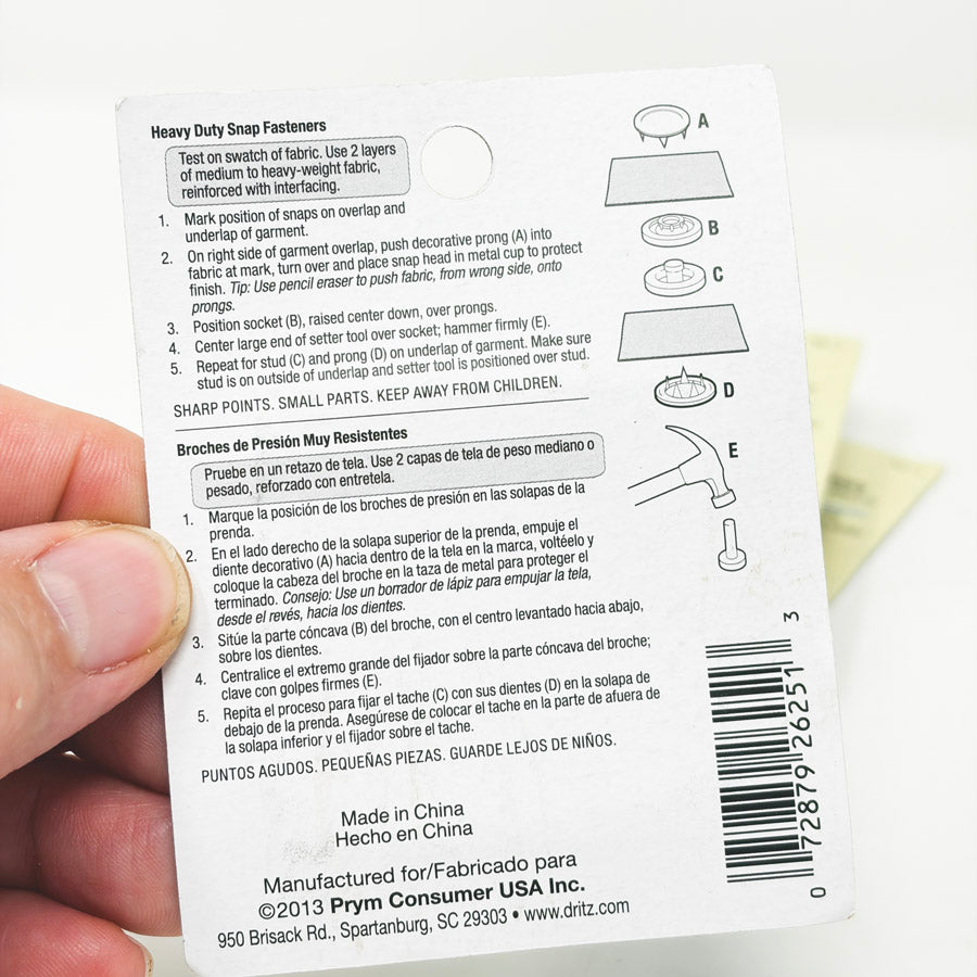 Dritz Heavy Duty Snap Fasteners in Black