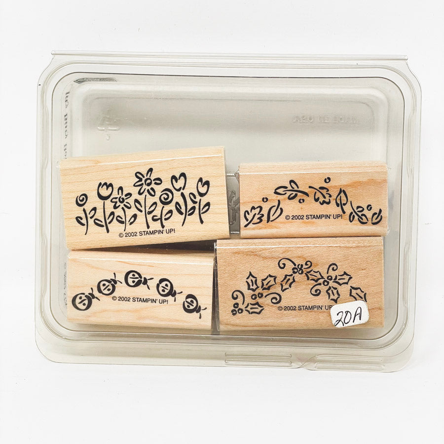 Stampin Up Rubber Stamps Small Box Sets 2000 2004 Hello Art