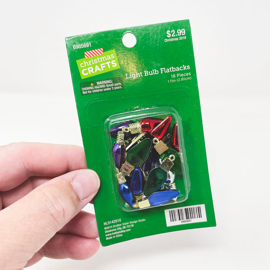 Christmas Crafts Light Bulb Flatbacks
