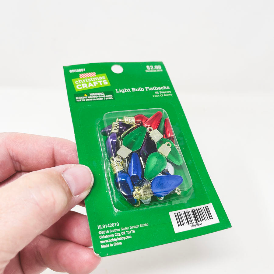 Christmas Crafts Light Bulb Flatbacks