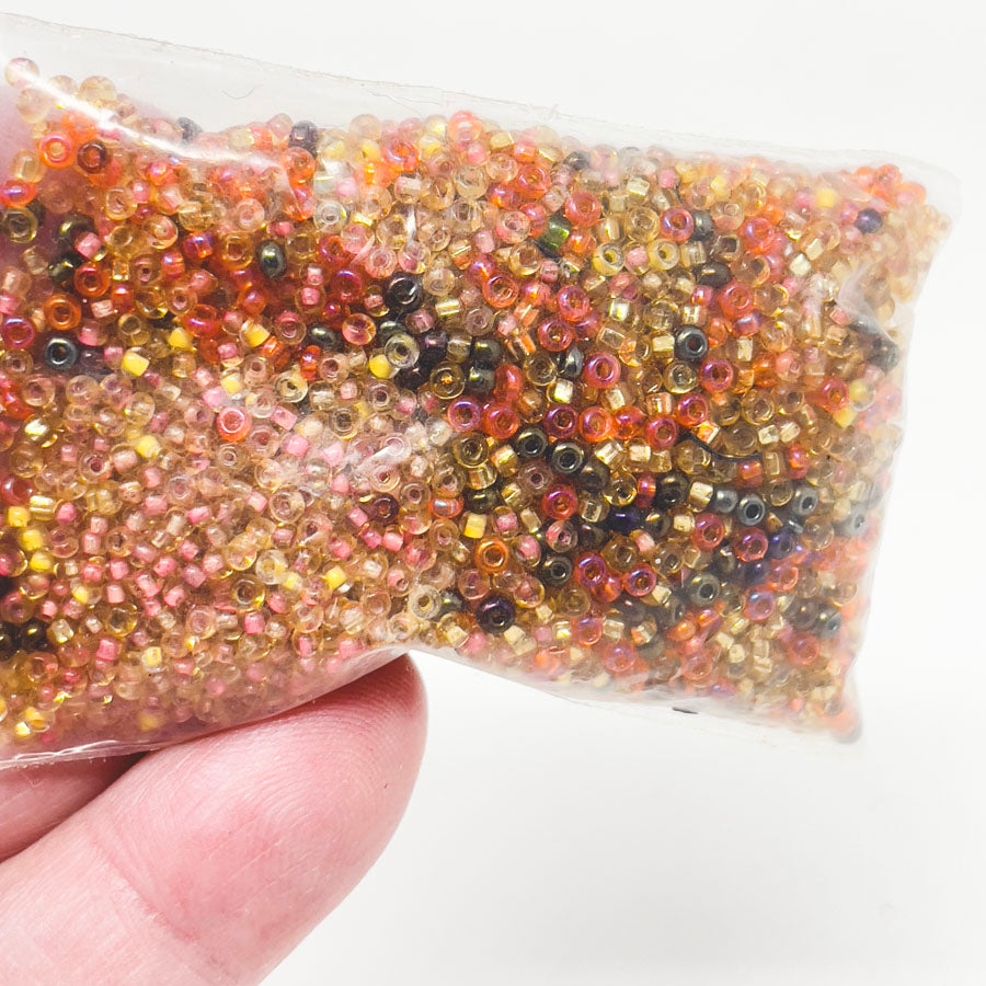 Assorted Seed Beads - Warm Tones