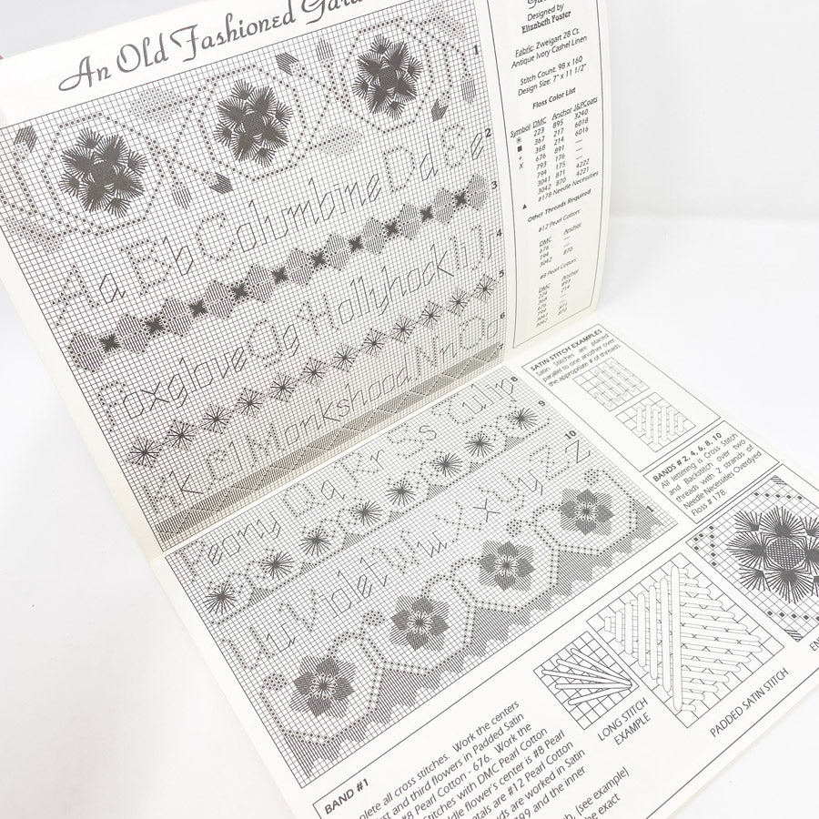 An Old Fashioned Garden Cross Stitch Pattern Leaflet by Elizabeth's Designs