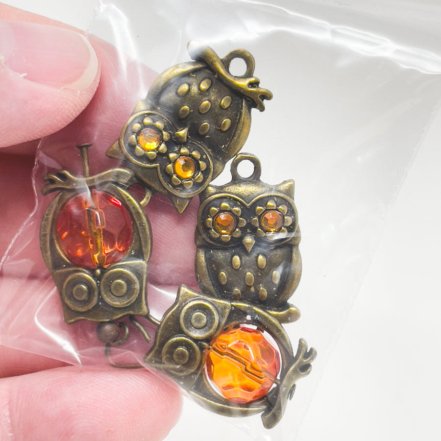 Brass Owl Pendants