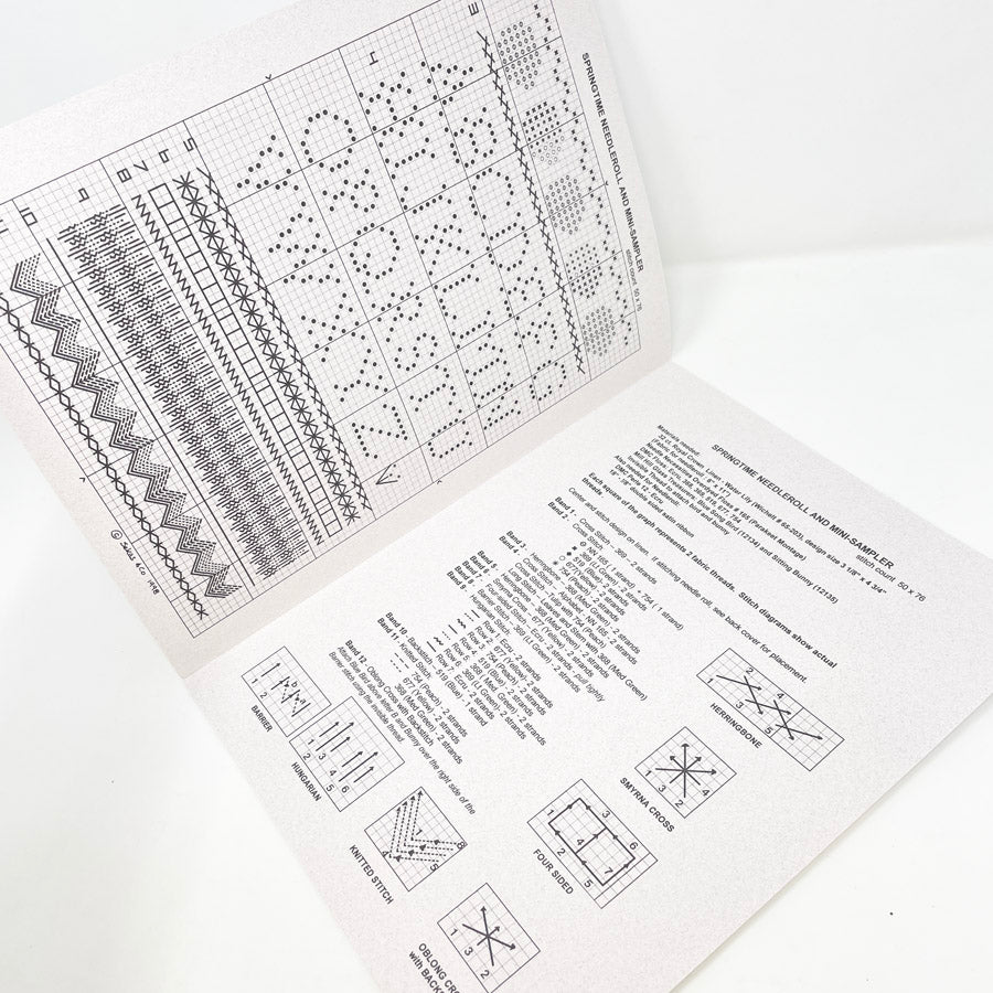 Springtime Needleroll Cross Stitch Pattern Leaflet by Sekas & Co.
