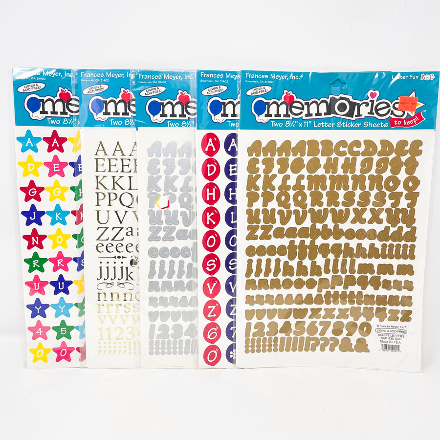 Frances Meyer Alphabet Stickers - Pick a Design