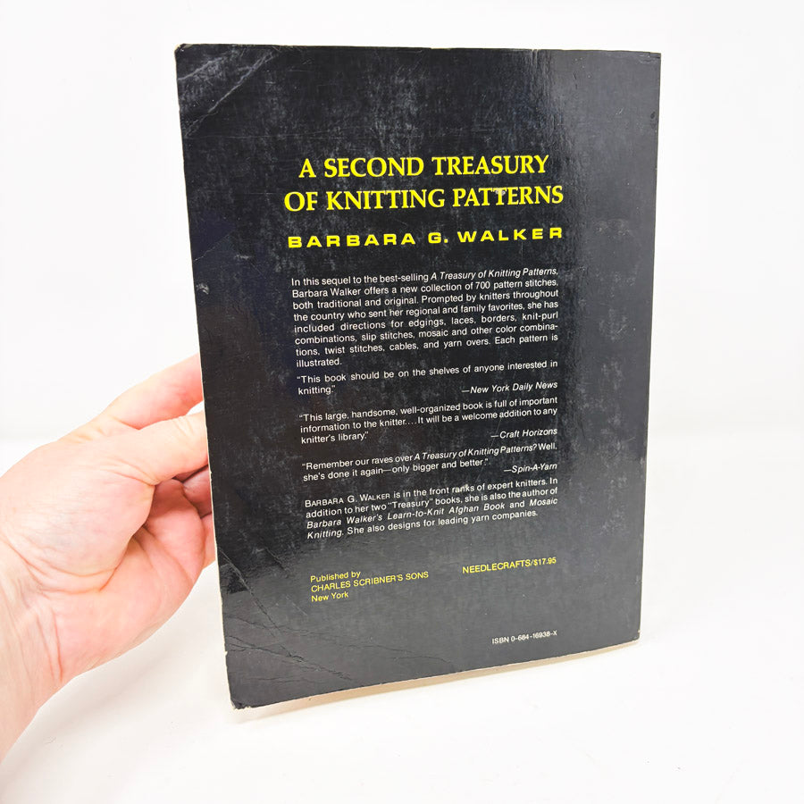 A Second Treasury of Knitting Patterns by Barbara G. Walker - 1970