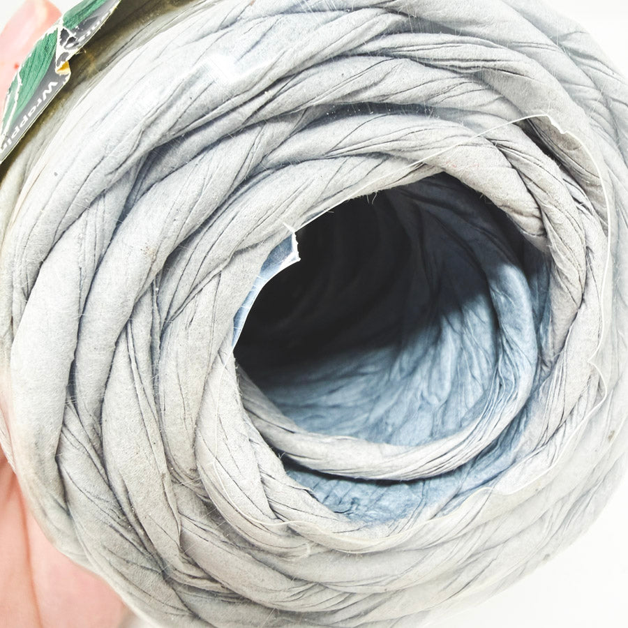 Faded Blue Paper Twist Gift Wrap Ribbon