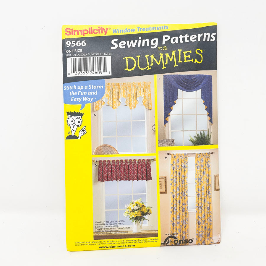 Simplicity 9566 Sewing Pattern - Window Treatments