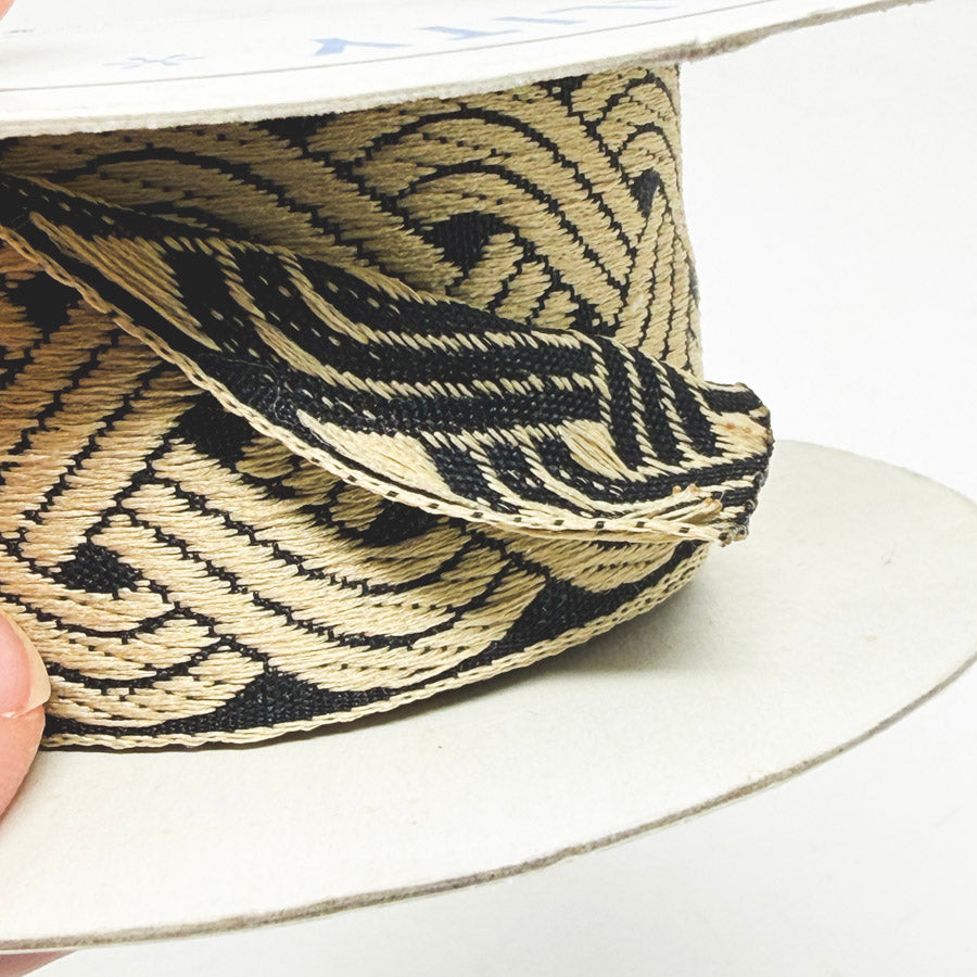 Gold & Black Celtic Knot Woven Trim