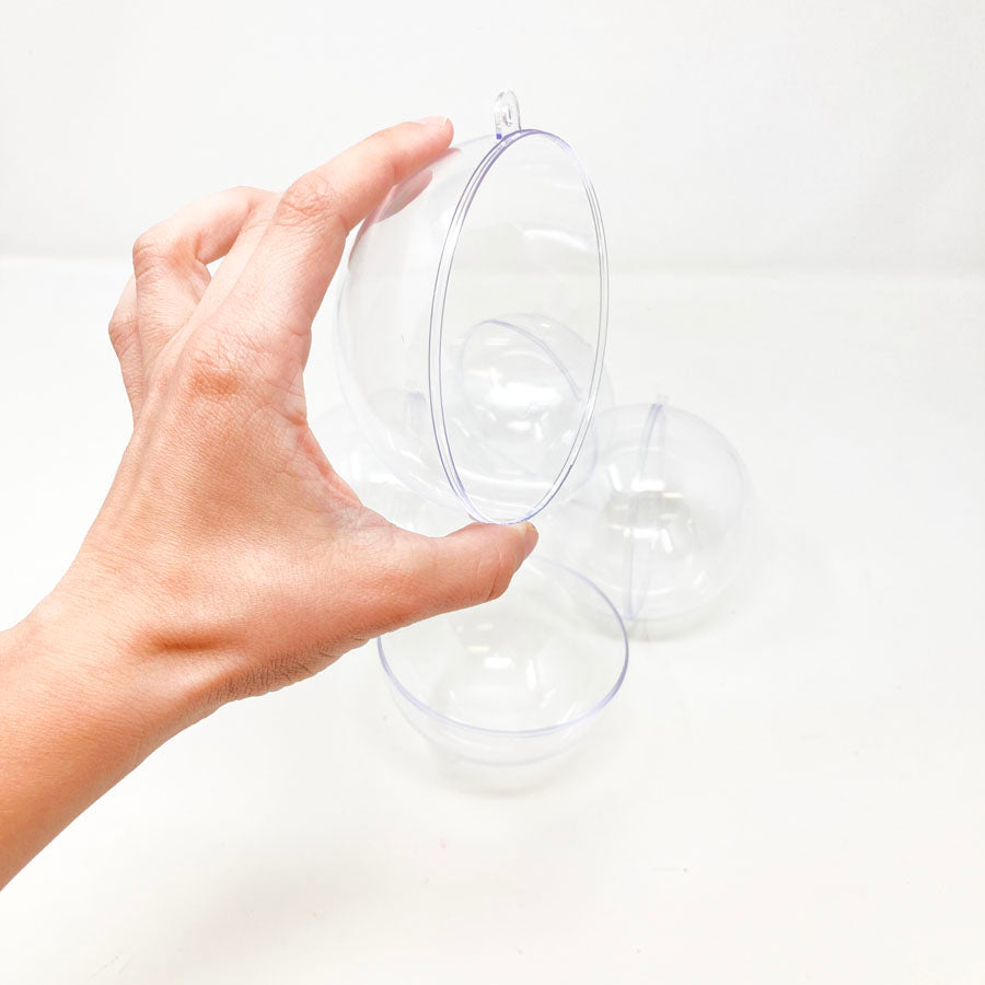 Snap Together Plastic Ball Ornaments