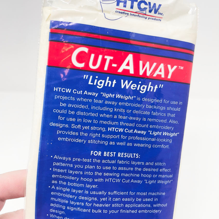 HTCW Light Weight Cut-Away Backing for Machine Emroidery
