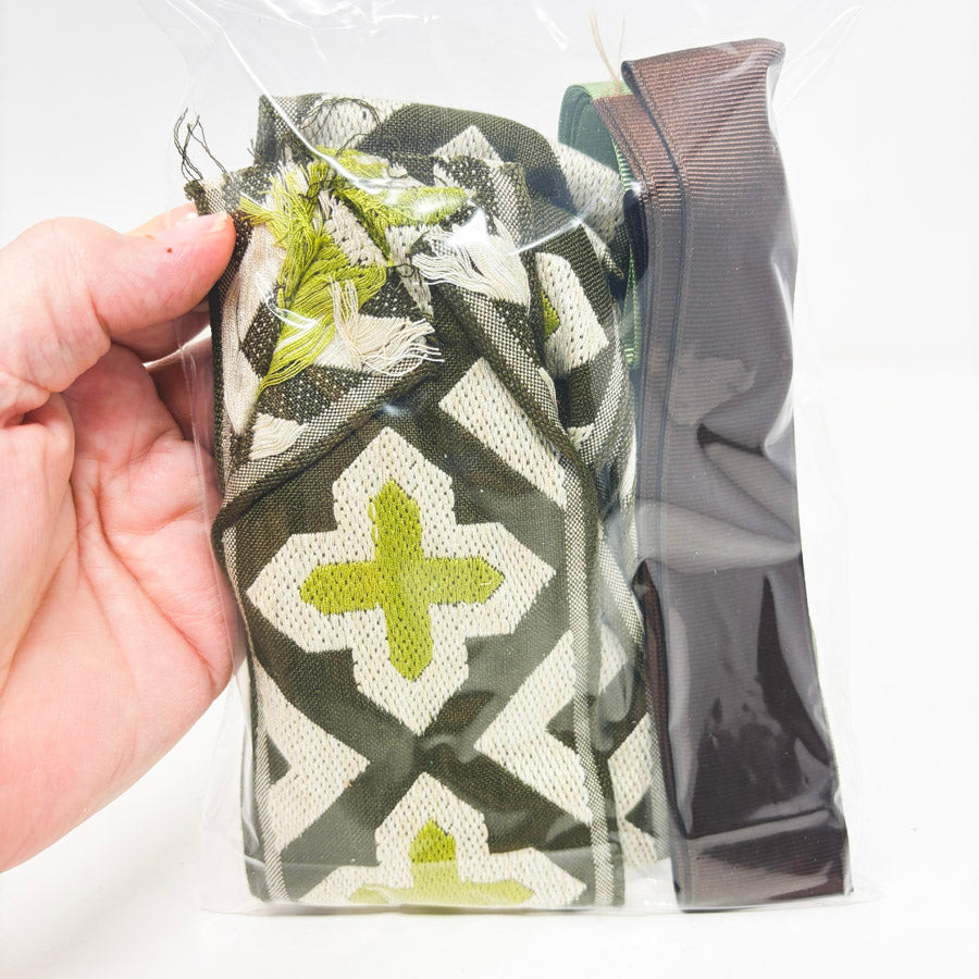 Green/Brown/Black Trim and Grosgrain Bundle