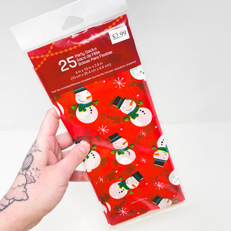 Snowman Party Favor Bags