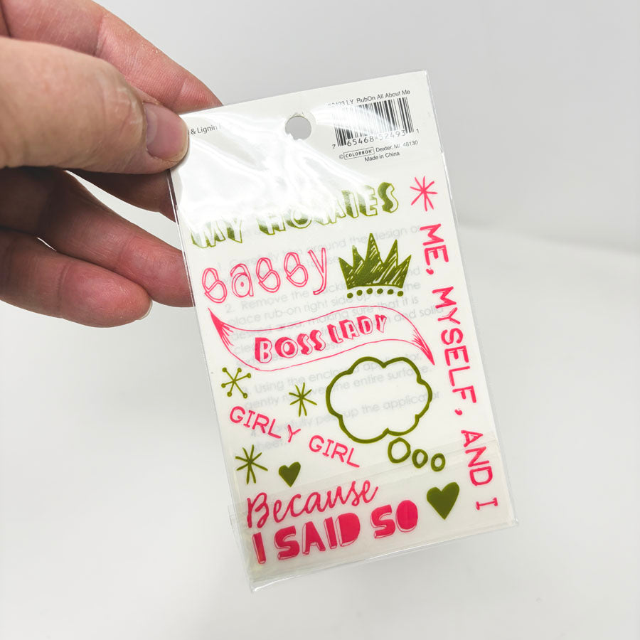 All About Me Rub-Ons by Colorbok