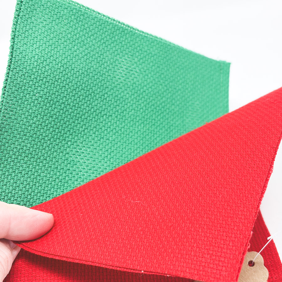 Stiff Christmas Aida – Appx. 10 Count – 6" x 14" (2)