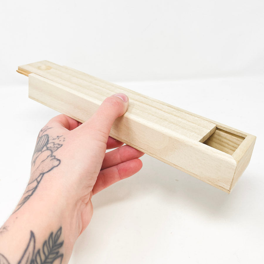 Lightweight Wood Box with Slide Lid