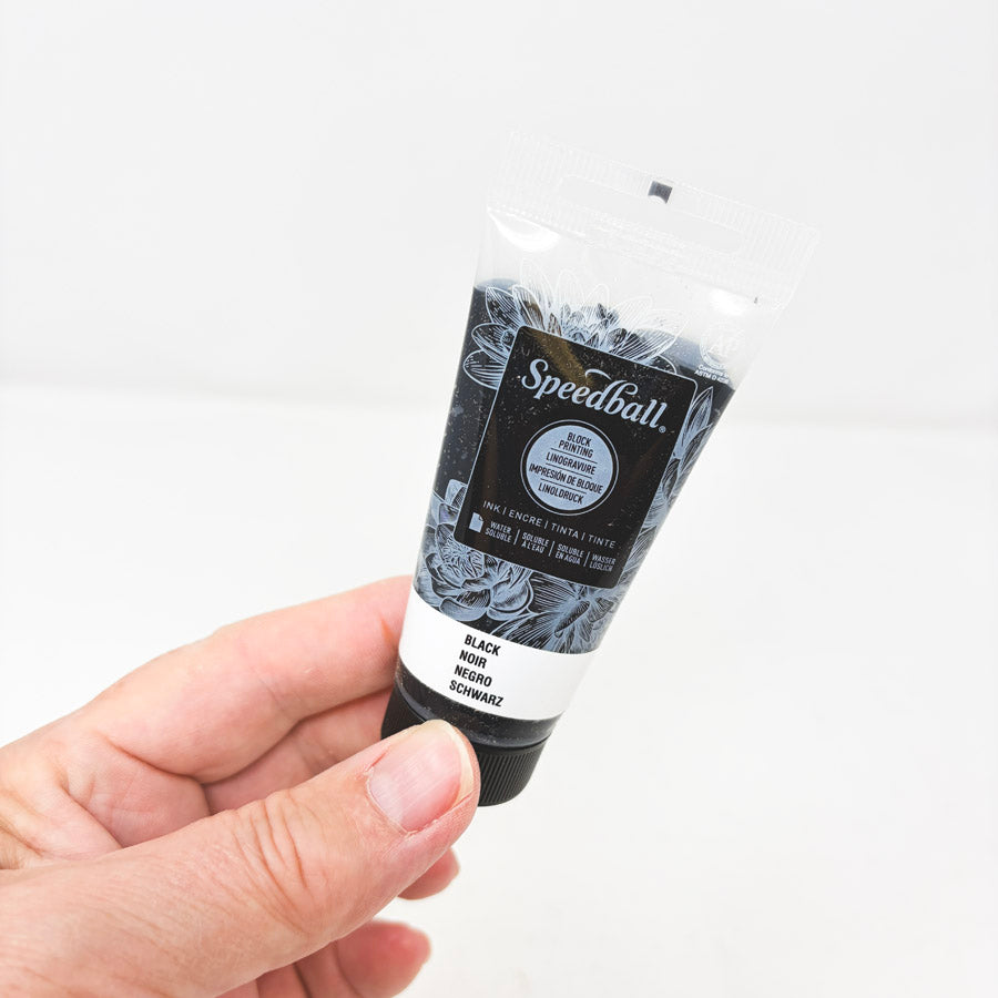 NEW // Speedball Water-Soluble Block Printing Ink - 1.25 oz - Black