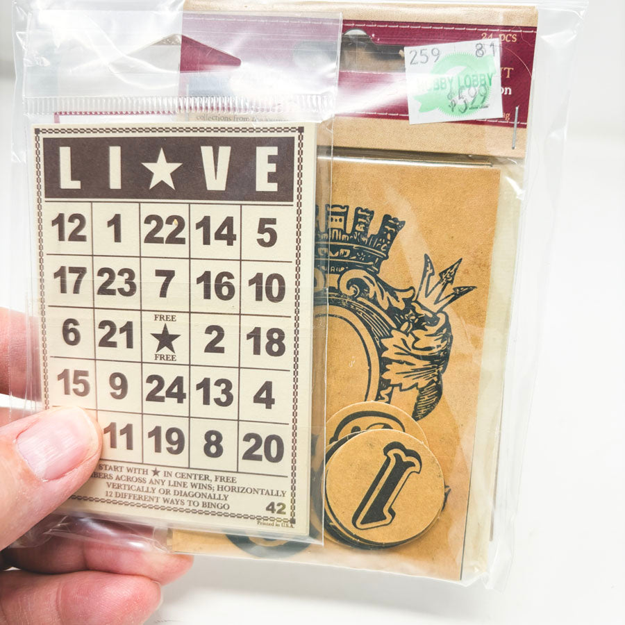 Red & Natural Embellishment Bundle