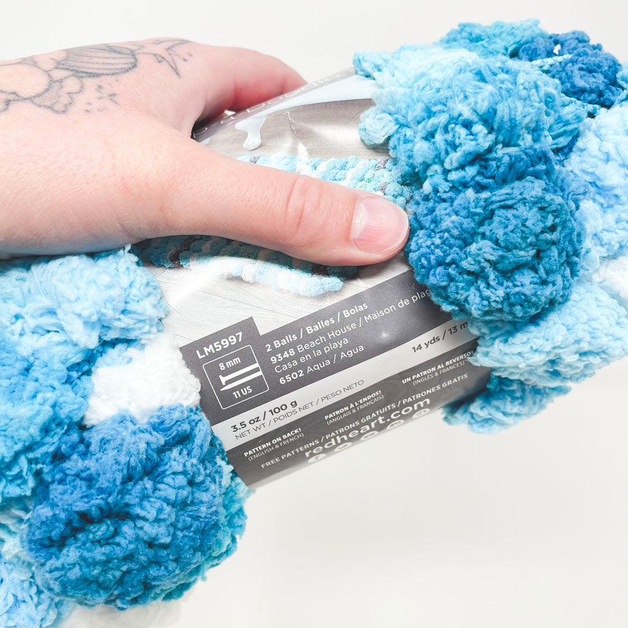 Red Heart Pomp-a-Doodle Yarn - Aqua