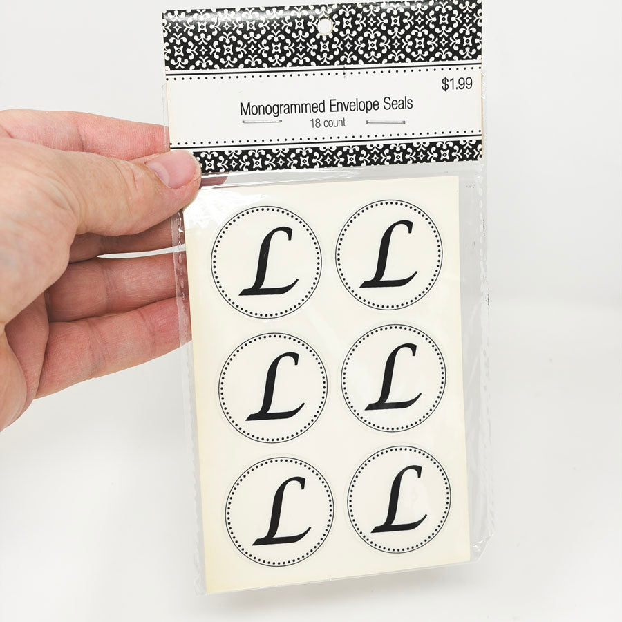 "L" Monogram Envelope Seals