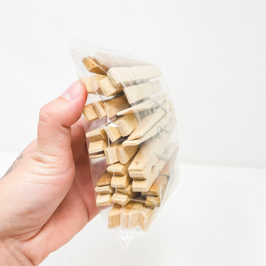 Bundle of Wood Clothespins