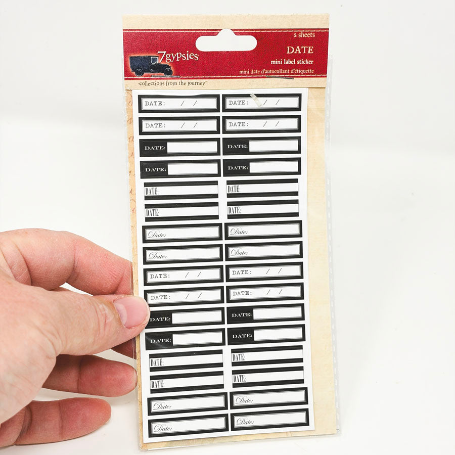 Date Mini Label Stickers - 7 Gypsies