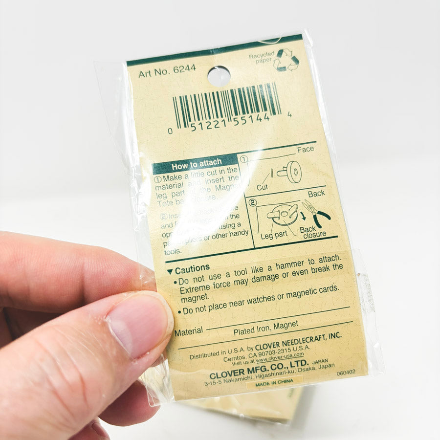 Magnet Tote Bag Closure 3/4"