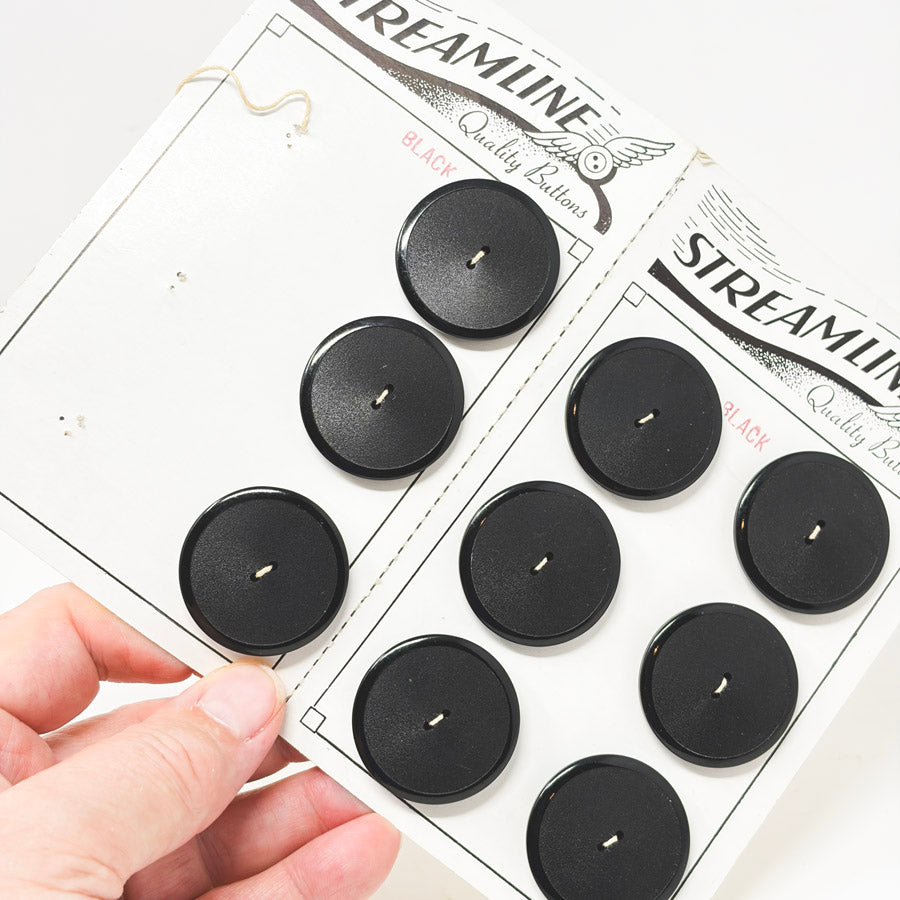 Streamline Quality Large Black Buttons