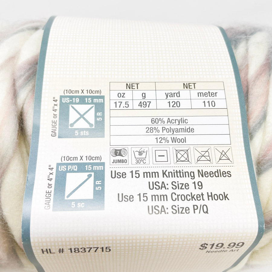 Yarn Bee Chunky Spiral Acrylic Yarn - Bring Me Pearls