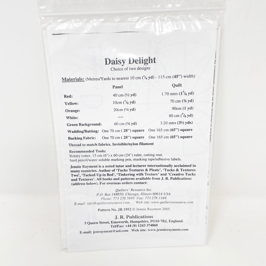 Daisy Delight Quilt Pattern by Jennie Rayment