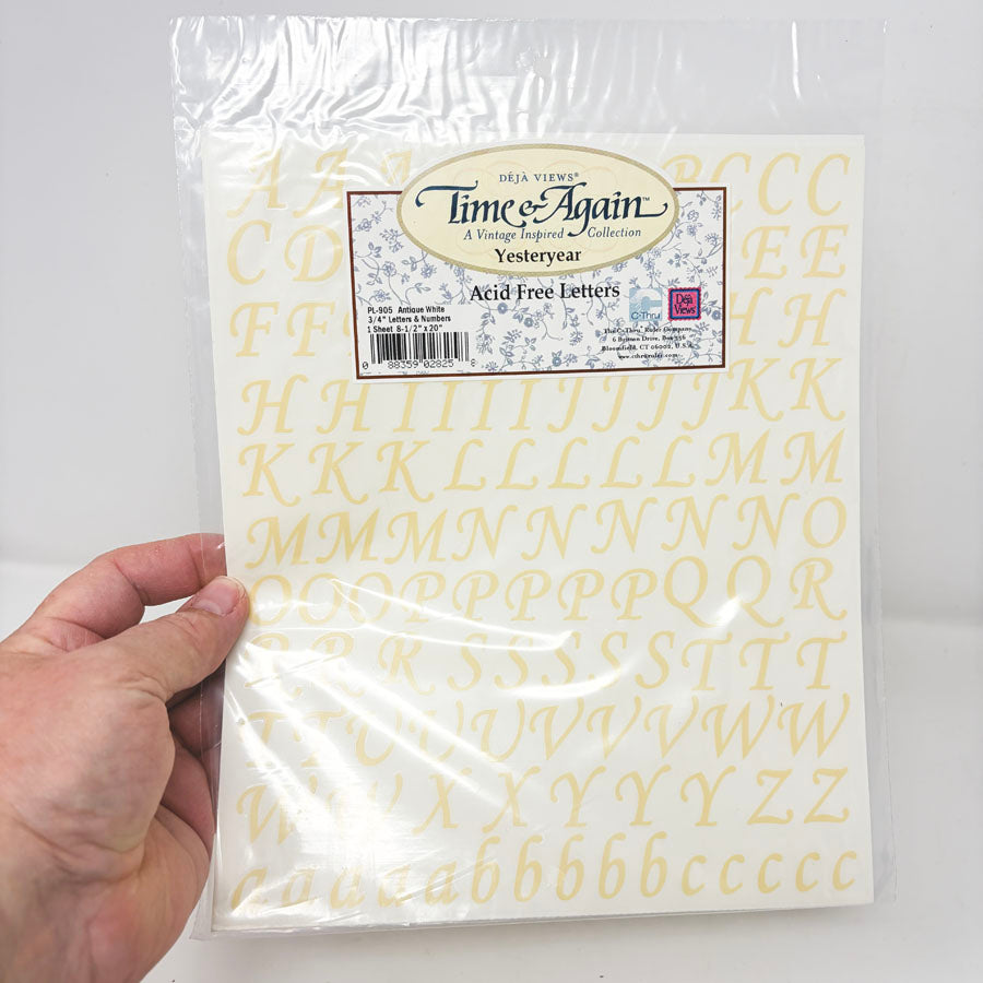 Deja Views Time & Again Yesteryear Letter Stickers