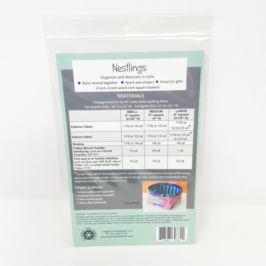 Around the Bobbin Nestlings  Sewing Pattern