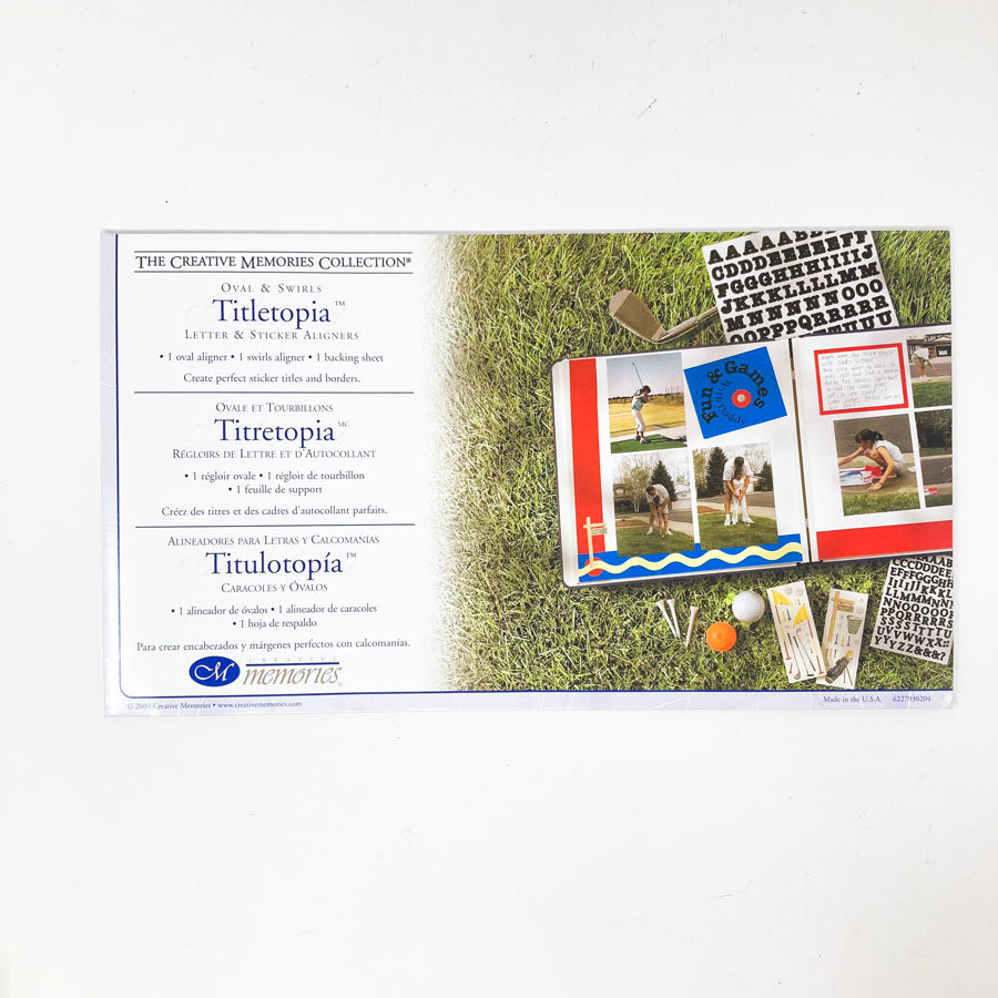 Creative Memories Titletopia Tool - Oval & Swirls