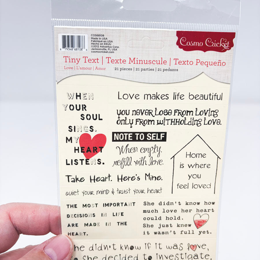 Cosmo Cricket Tiny Text Stickers