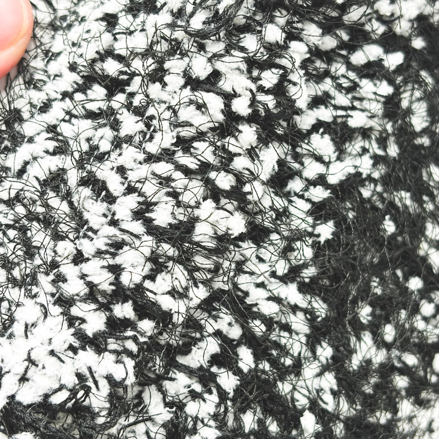 B&W Eyelash Chenille Decorative Trim