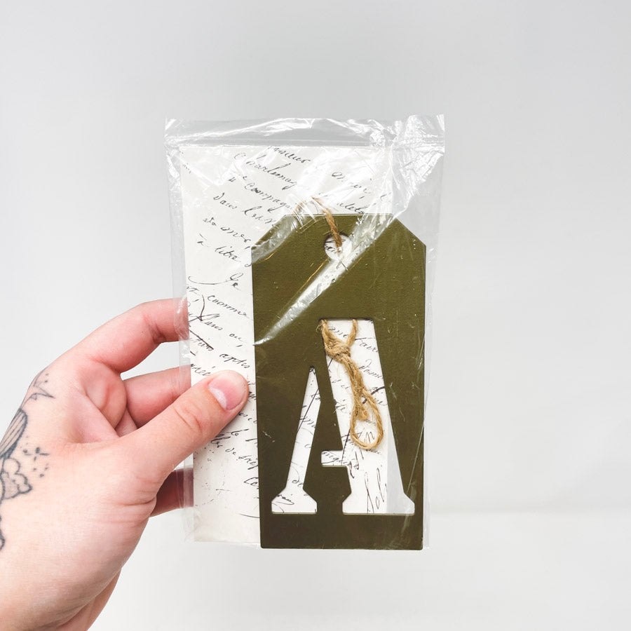 Metal Letter Gift Tags