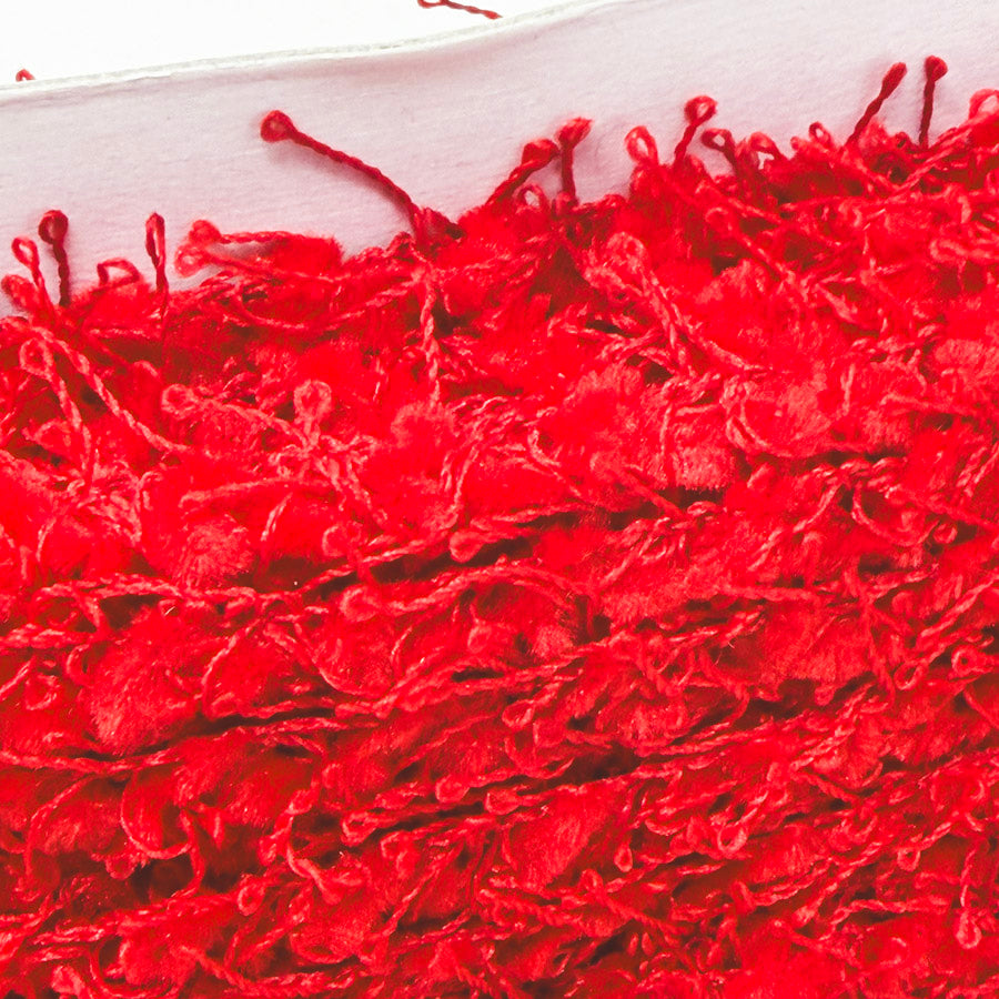 Red Looped Eyelash Chenille Decorative Trim