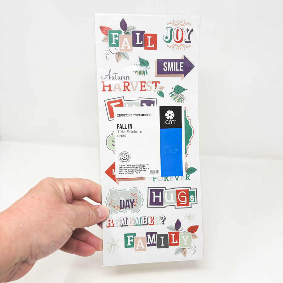 Creative Memories Fall In Title Stickers