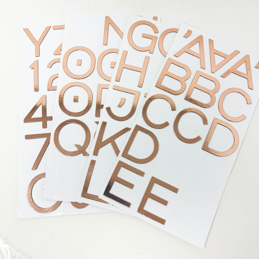 Metallic Letter Stickers