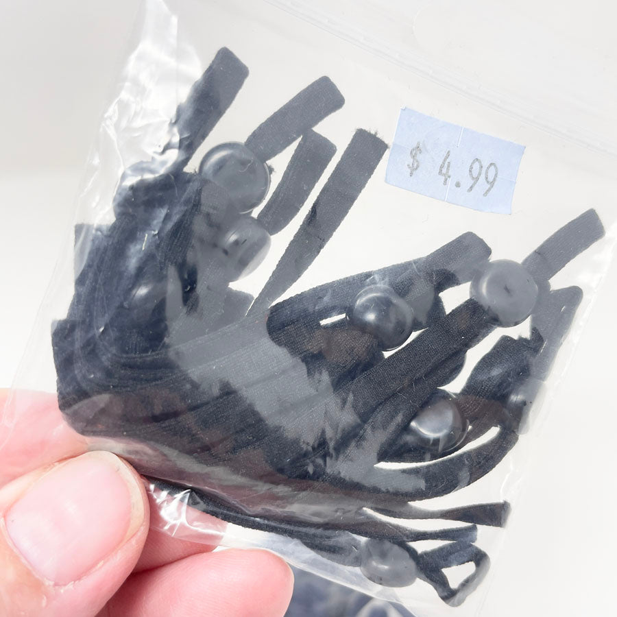 Blue & Black Stretchy Slid Ties