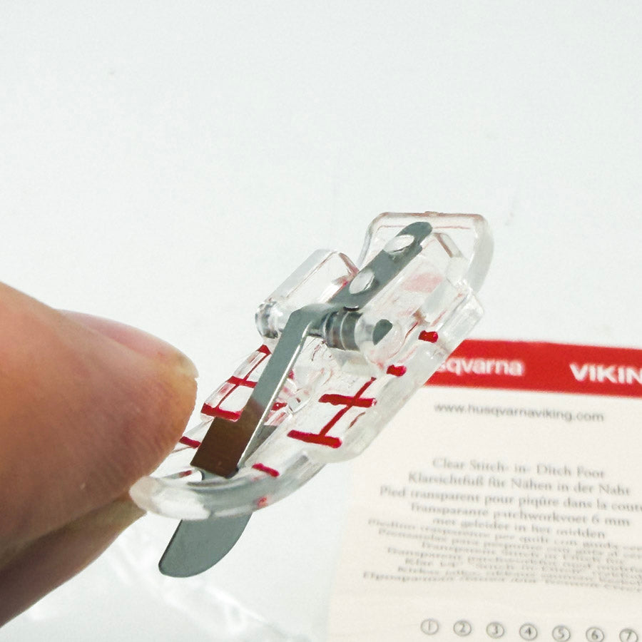 Husqvarna Viking Clear Stitch-in-Ditch Presser Foot (4129274-46)