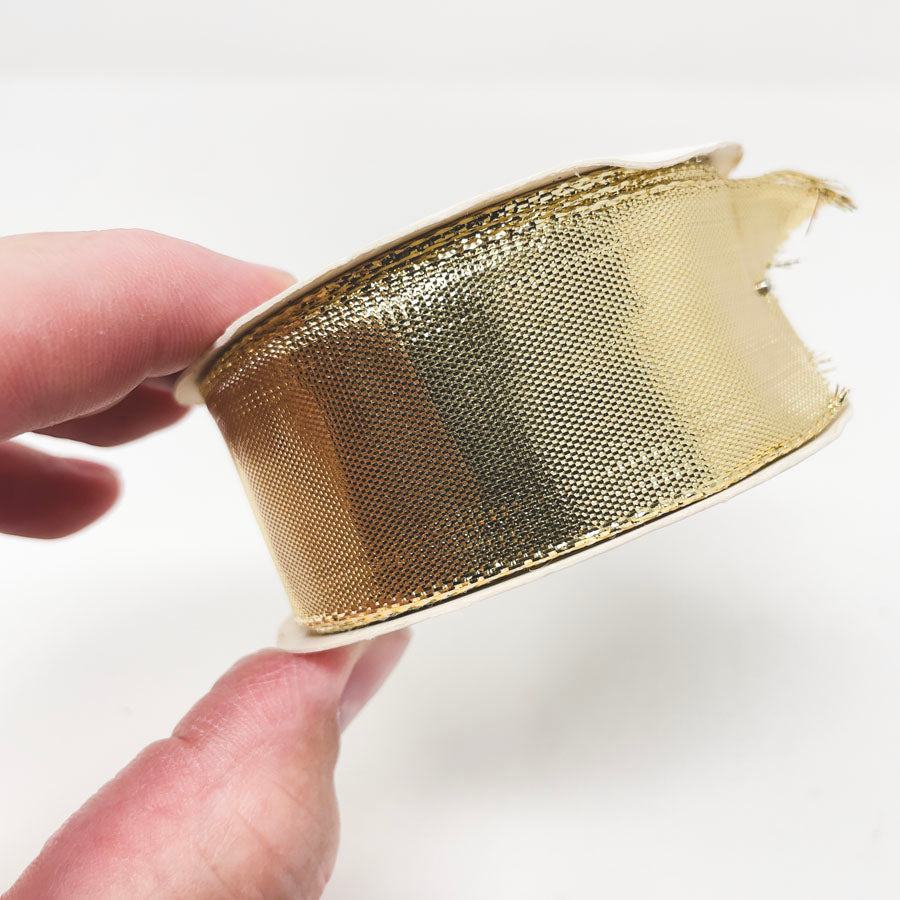 Prestige Metallic Gold Wire Ribbon 1.5" wide