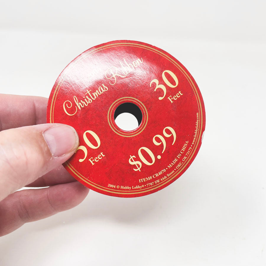 Hobby Lobby Christmas Ribbon- Red, green, and gold plaid 1" wide