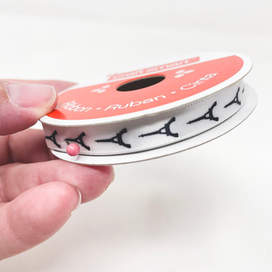 Craft Smart- Eiffel Tower Satin Ribbon