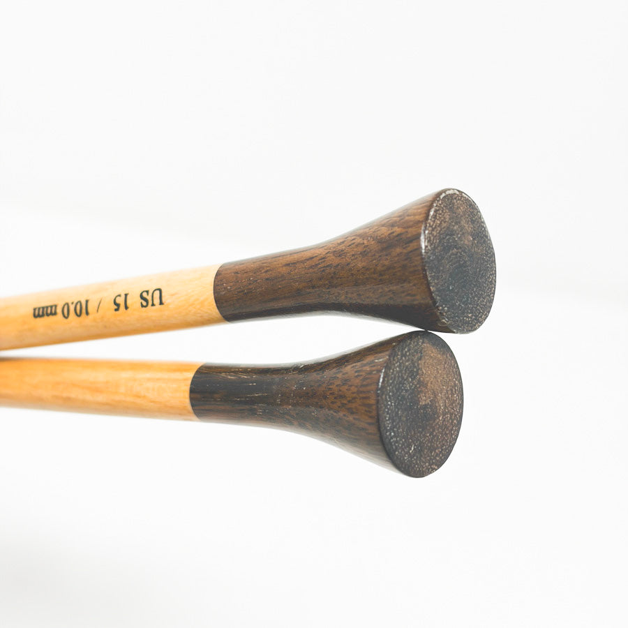Size 15 Wood Single Point Knitting Needles