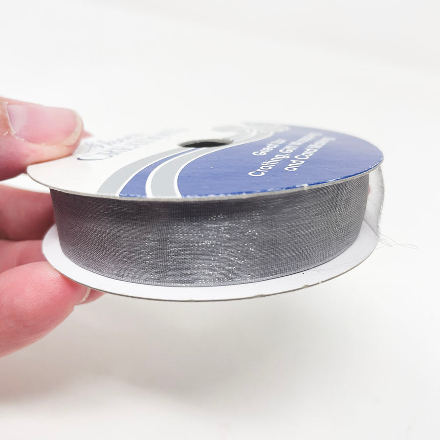 Sheer Creations- Sheer Silver Ribbon 5/8" wide