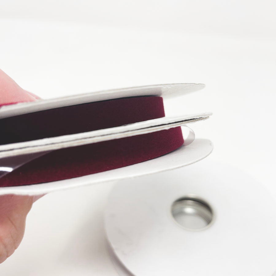 MJDesigns- Velvet Cranberry Ribbon-varied width