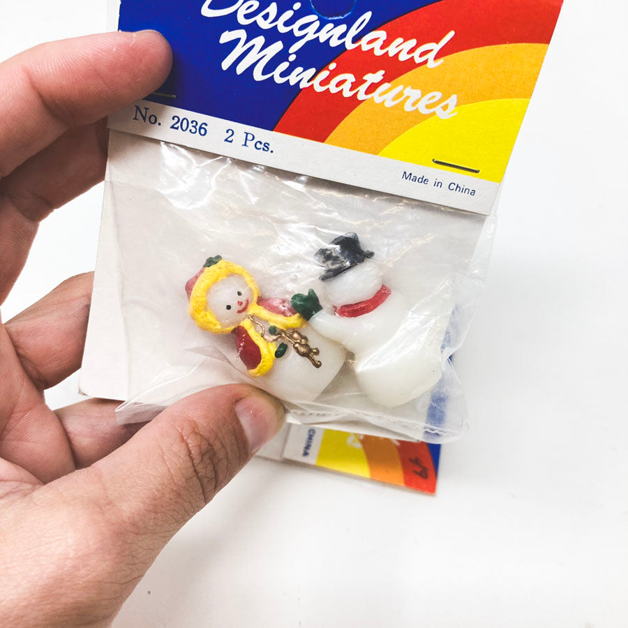 Two Miniature Snowmen