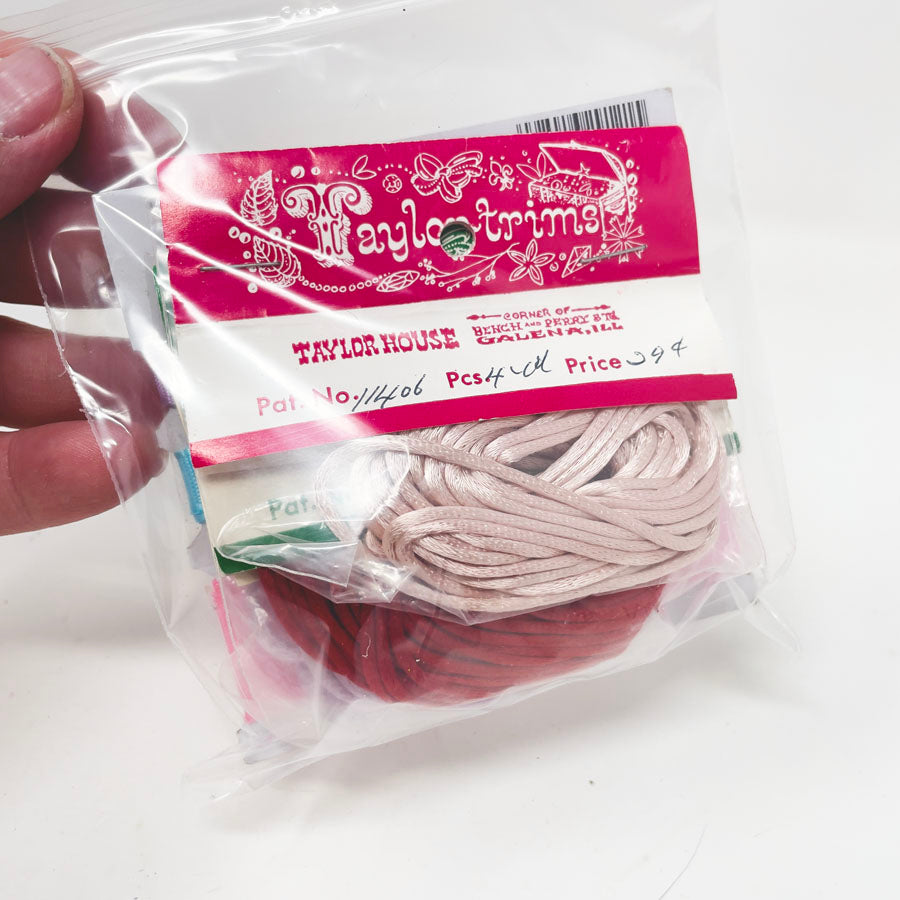 Bundle of Pastel Grosgrain Ribbon Remnants