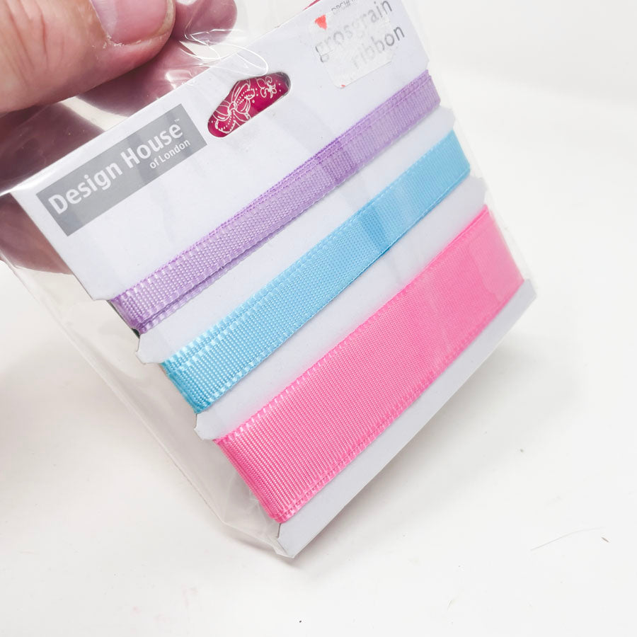 Bundle of Pastel Grosgrain Ribbon Remnants